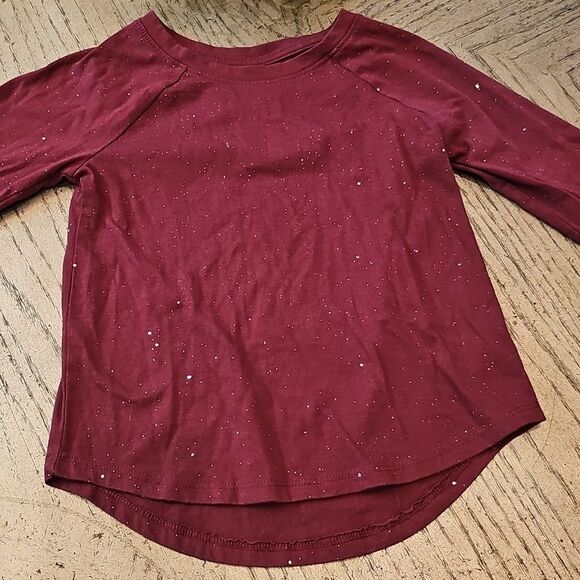 Sparkley Burgendy Lomg Sleeve Top Size 5T - Picture 10 of 10
